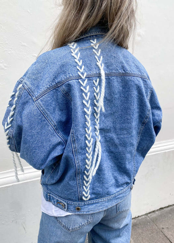 Upcycled Denim Thread Jacket