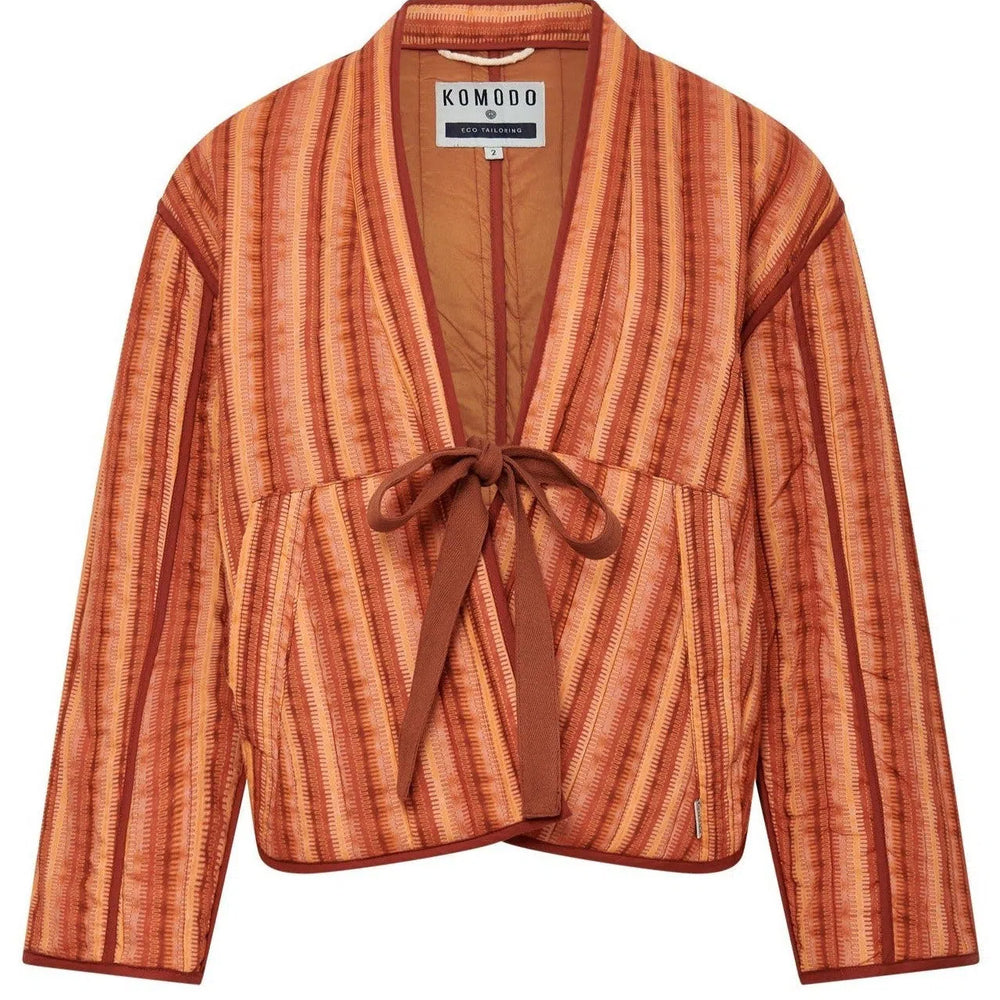 WEAVE - Organic Cotton Jacket Pink Weave Stripe