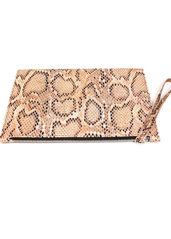 Wristlet - Brown Snake Print