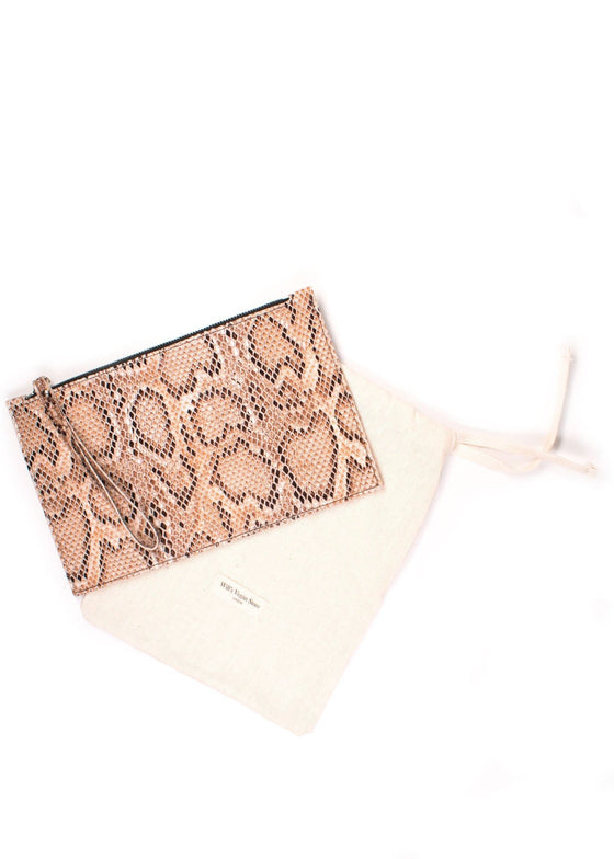 Wristlet - Brown Snake Print