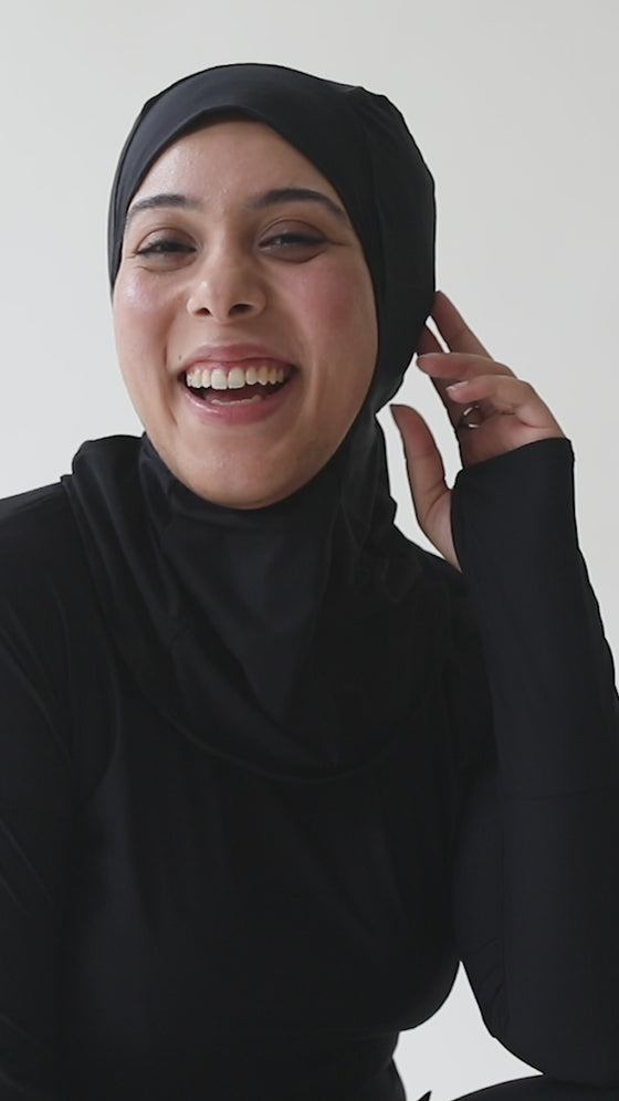 Black Sports Hijab