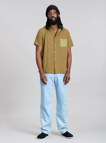  SPINDRIFT - Organic Cotton Shirt Green Patchwork